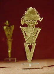 Figura antropomorfa di un guerriero, da Tabio, Cundinamarca, Cultura Muisca, 1100-1500